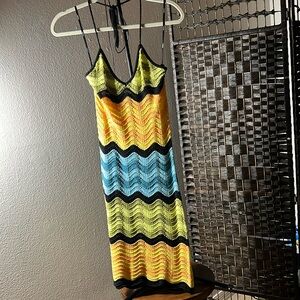 Multi-Colored Knitted Mini Dress Forever 21